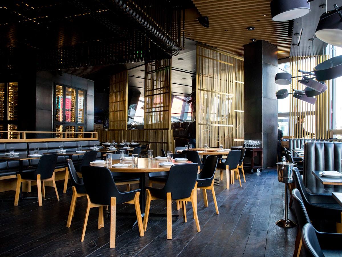 Restaurant dining room ready for service